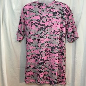 Pink and Black Digital Camo Quick Dry Shirt XL